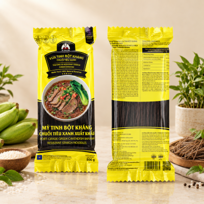 Mỳ tinh bột kháng chuối tiêu xanh (Còn hàng)