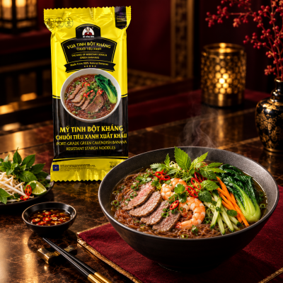 Mỳ tinh bột kháng chuối tiêu xanh (Còn hàng)