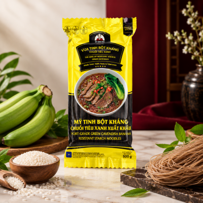 Mỳ tinh bột kháng chuối tiêu xanh (Còn hàng)
